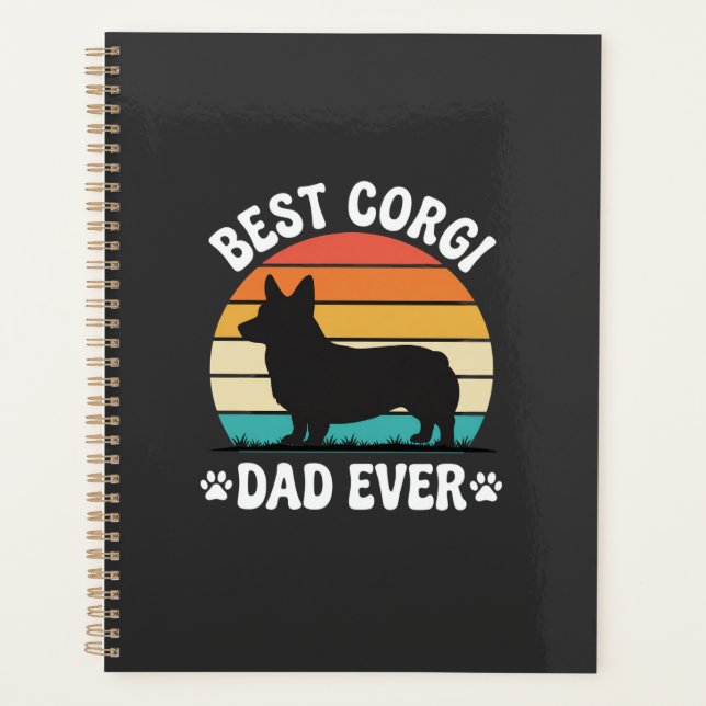 Meilleur papa Corgi Rétro de chien Ever (Devant)