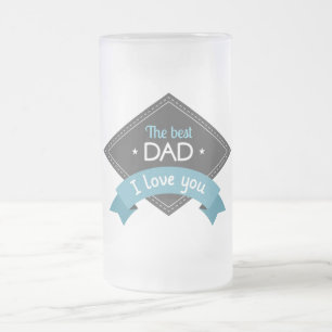 Meilleur papa de bière en verre congelé Mug