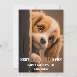 Meilleur Papa de Chien ! Carte de Vœux Personnalis