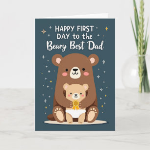 Meilleur Papa de l'Ours Premier Jour Carte