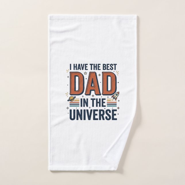 Meilleur papa de l'univers conception vectorielle  (Serviette à main)