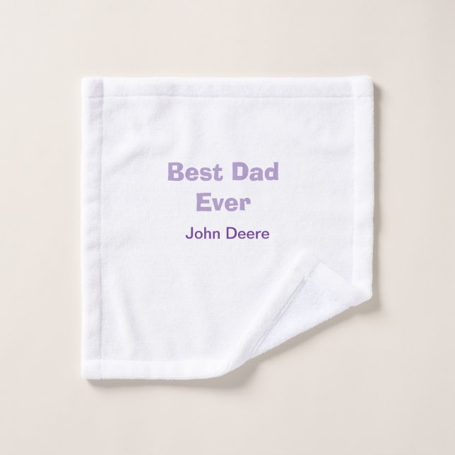 Meilleur papa de tous joyeuse fête des pères nom p (Gant de toilette)