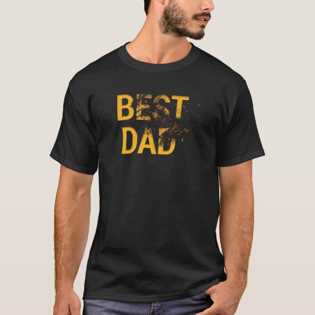 Meilleur Papa Design de t-shirt en décomposition (Devant)