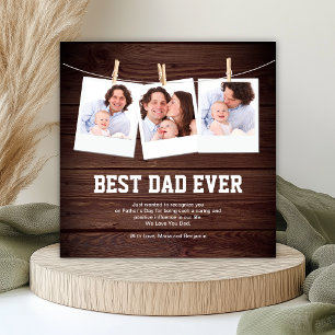 Meilleur Papa du Monde 3 Colage de Photos Carte de