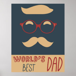 Meilleur papa du monde affiche vintage