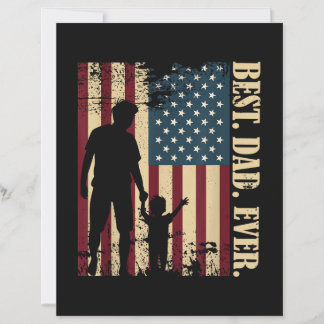 Meilleur Papa du Monde avec Nous Drapeau Américain
