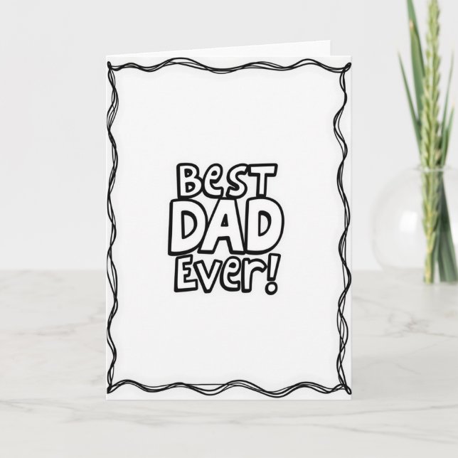 Meilleur Papa du Monde Carte d'Art (Devant)