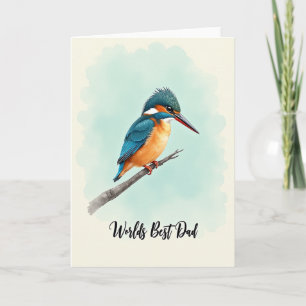 Meilleur Papa du Monde Carte d'Art d'Oiseau