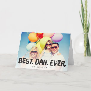 Meilleur Papa du Monde Carte de Vœux Photo pour la