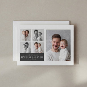 Meilleur Papa du Monde Carte Photo Personnalisée