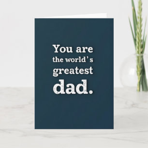 Meilleur Papa du Monde Carte Sarcelle