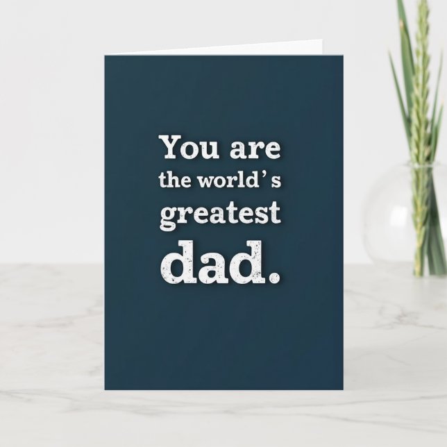 Meilleur Papa du Monde Carte Sarcelle (Devant)