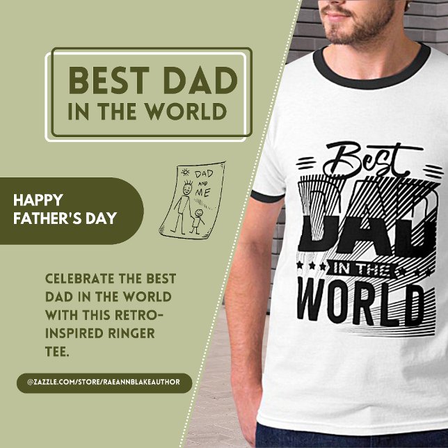 Meilleur Papa du Monde T-Shirt (Créateur téléchargé)