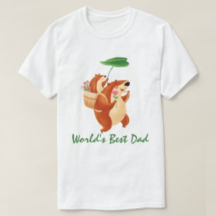 Meilleur papa du monde - T-shirt ours et bébé