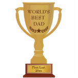 Meilleur papa du monde Trophée Photo Sculpture<br><div class="desc">Donnez à votre père le meilleur cadeau de tous les temps ! trophée du prix d'or "Meilleur papa du monde".</div>