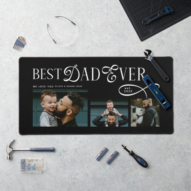 Meilleur Papa Ever 2 Photos Cadeaux Modernes pour  (Poste de travail)