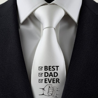Meilleur Papa Ever Cravate Personnalisée