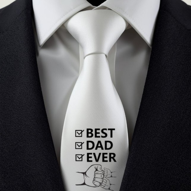 Meilleur Papa Ever Cravate Personnalisée (Créateur téléchargé)