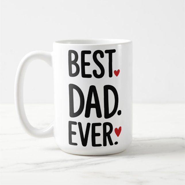 Meilleur Papa Ever Mugs Fête des Pères Moderne ave (Gauche)