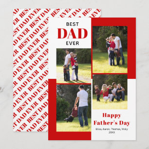 Meilleur papa Ever quatre photos Fête des pères ro