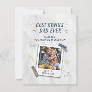Meilleur papa Fête des pères Stepdad Carte photo p