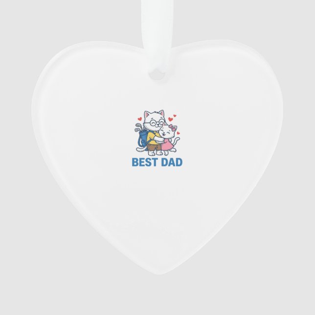 Meilleur Papa Golf Chat Câlin Mignon Design Vector (devant)