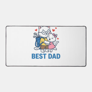 Meilleur Papa Golf Chat Câlin Mignon Design Vector