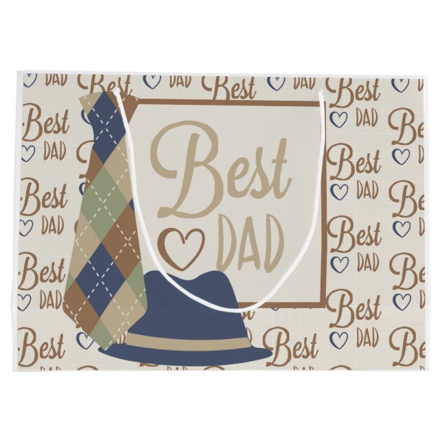 Meilleur Papa Grand Sac Cadeau (Dos)