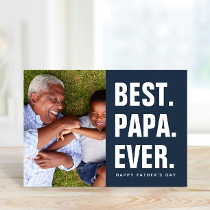 Meilleur. Papa. Jamais. Carte photo fête des pères