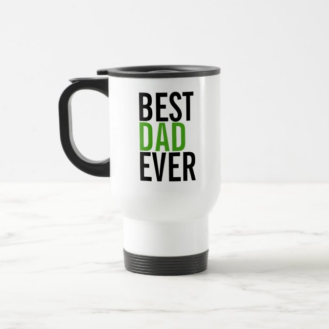 Meilleur papa jamais Fête des pères Voyage Mug (Gauche)