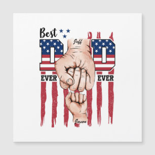 Meilleur papa jamais - Fist Bump USA Drapeau - 1 e