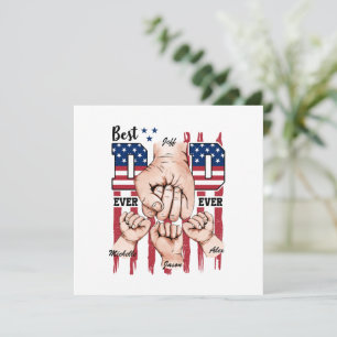 Meilleur Papa Jamais - Fist Bump USA Drapeau - 3 E