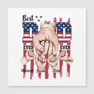 Meilleur papa jamais - Fist Bump USA Drapeau - 4 E