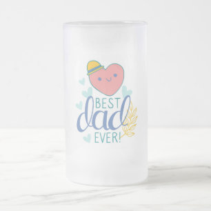 Meilleur Papa Jamais Frosted Glass Beer Mug