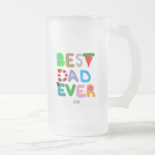 Meilleur Papa Jamais Grosse Tasse De Verre Froissé