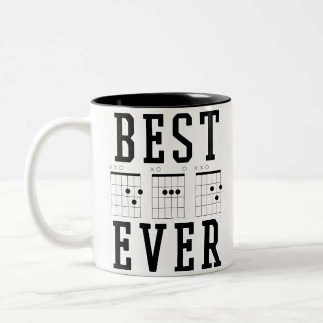 Meilleur Papa Jamais Guitare Chords Mug |Cadeau de (Gauche)