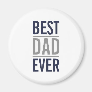 Meilleur papa jamais   Magnet bleu marine moderne