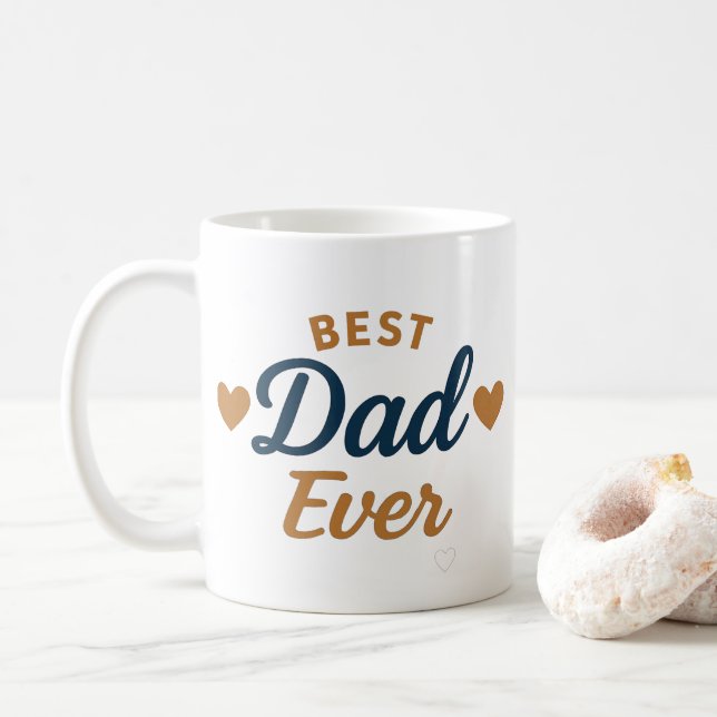 Meilleur papa Jamais Mug Photo personnalisée - Cad (Avec donut)