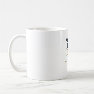 Meilleur papa jamais Mug Rustic Navy & Gold Coff