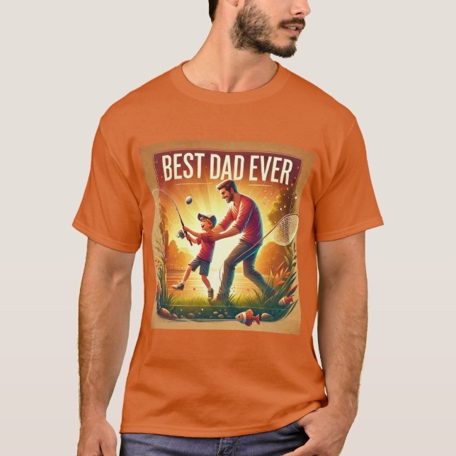 Meilleur Papa Jamais Pêche Aventure Tshirt (Devant)