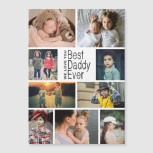 Meilleur Papa Jamais Photo Collage Carte magnétiqu