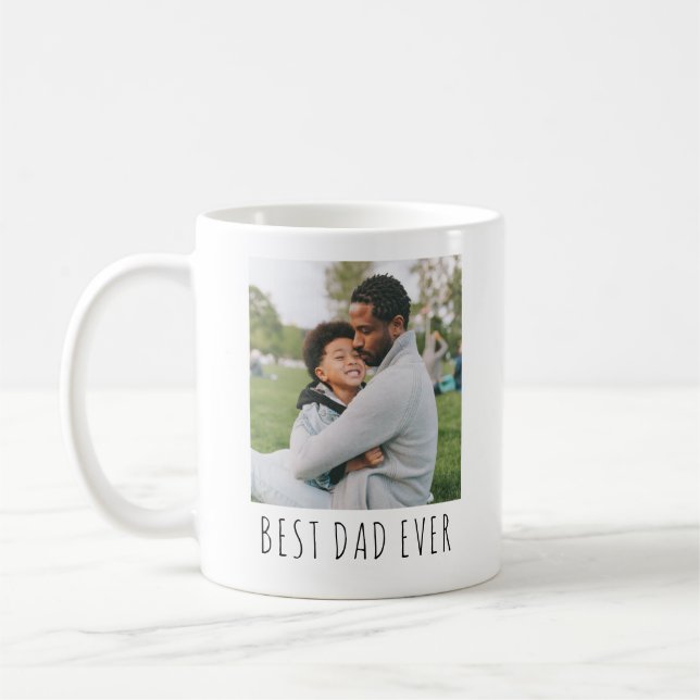 Meilleur Papa Jamais Photo Complète Café Mug Perso (Gauche)