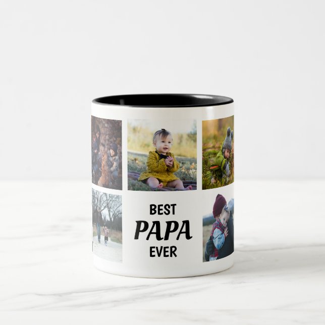 Meilleur Papa Jamais Photo Mug Personnalisé (Centre)