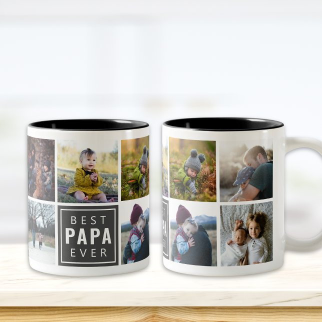 Meilleur PAPA Jamais Photo Mug Personnalisé (Créateur téléchargé)