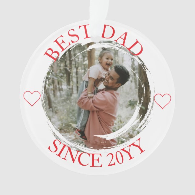Meilleur papa Joyeux ornement de Noël (devant)