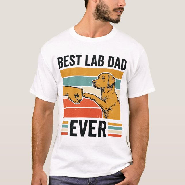 Meilleur Papa Lab Ever Conception de T-Shirt Vinta (Devant)