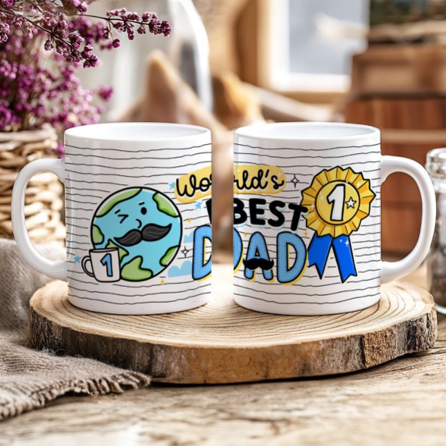 Meilleur papa Mug Cadeau de la Fête du Père (Créateur téléchargé)