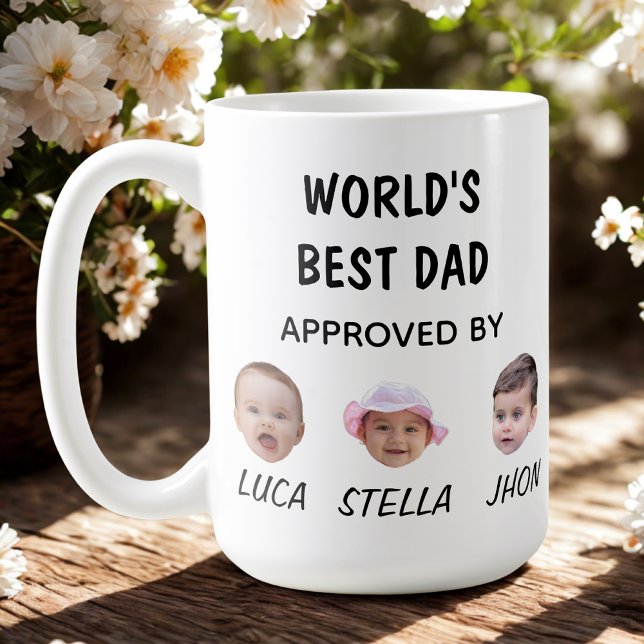 Meilleur papa Mug du monde | Mug personnalisé visa (Créateur téléchargé)