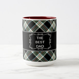 Meilleur Papa Mug Tartan Noir