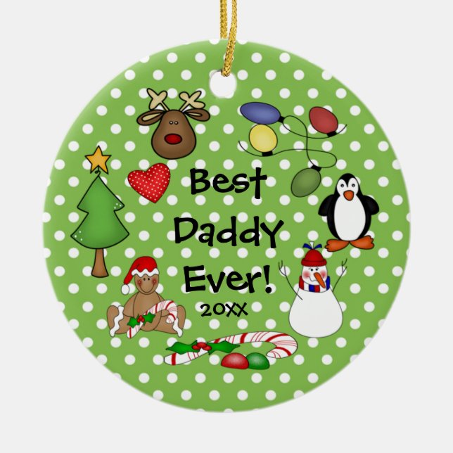 Meilleur Papa Noël Ornement (Devant)